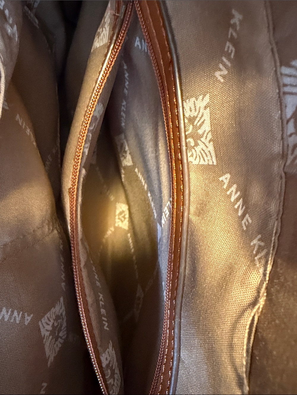 Anne Klein Saffiano Tote black with brown straps - Picture 10 of 11
